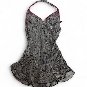Kenneth Cole Black and White Halter Dress